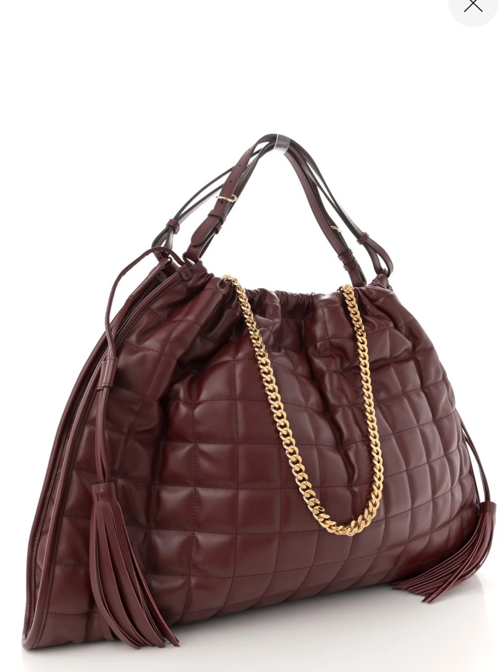 Gucci leather Deco tote Bag in Burgundy. Originally 4200!